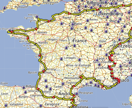 Zwei Wochen rund um Frankreich